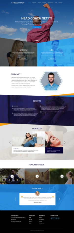 Web Design by pb for Stress Coach | Design: #19121505