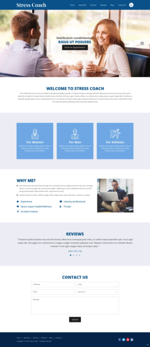 Web Design by pb for Stress Coach | Design: #19121506