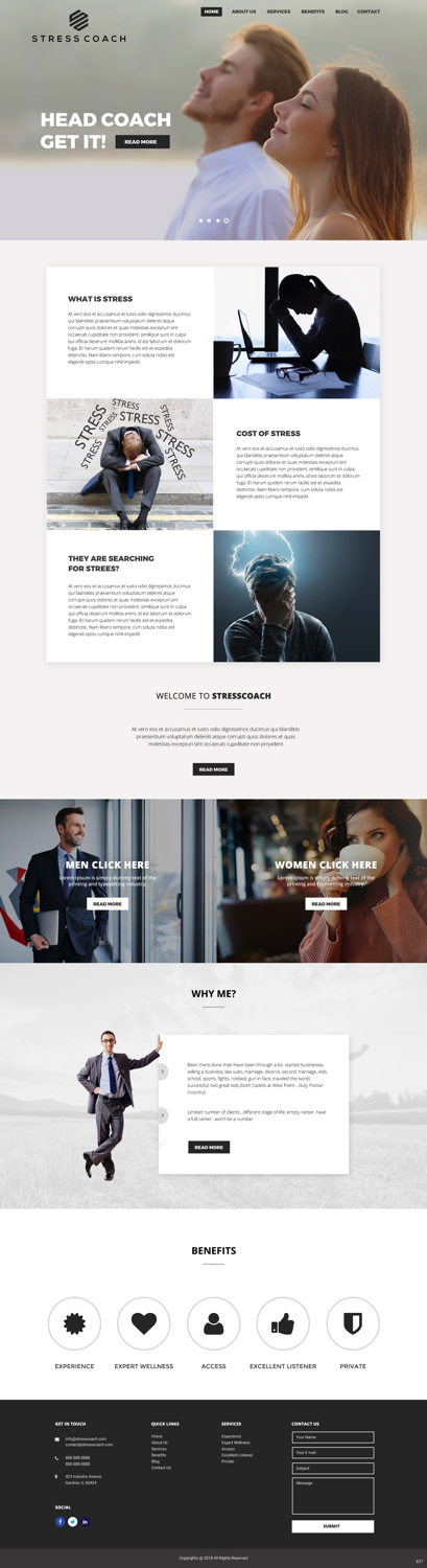 Diseño Web por pb para Stress Coach | Diseño #19277204