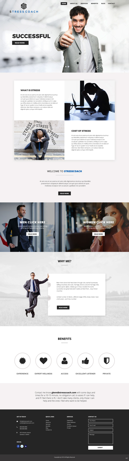 Web Design by pb for Stress Coach | Design #19379348