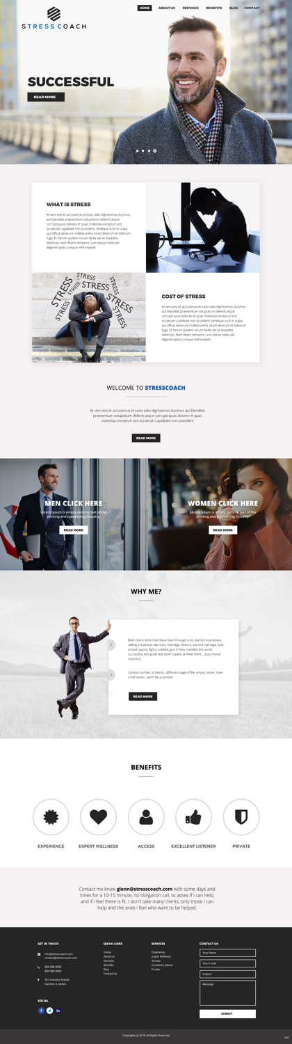Web Design by pb for Stress Coach | Design #19389488