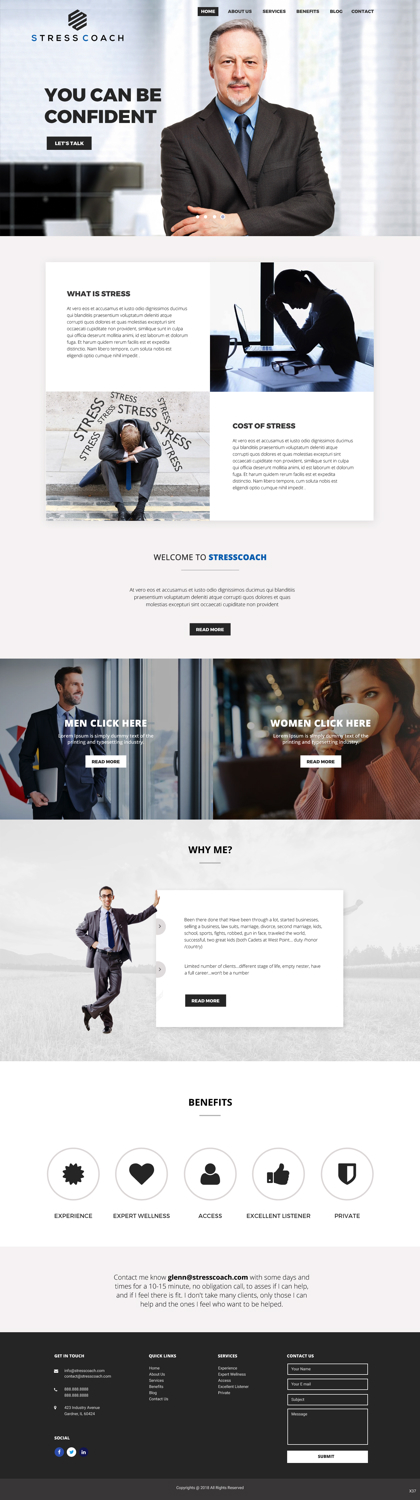 Web Design by pb for Stress Coach | Design: #19411827