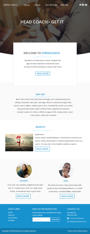 Web Design by Murry for Stress Coach | Design: #19135371