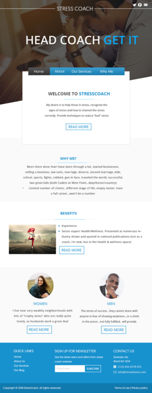 Web Design by Murry for Stress Coach | Design: #19135452