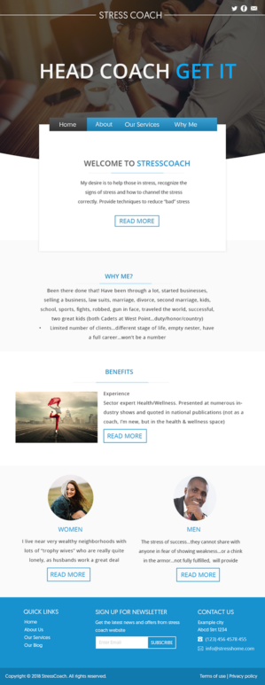 Web Design by Murry for Stress Coach | Design: #19135465