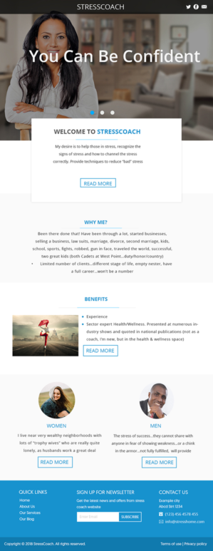 Web Design by Murry for Stress Coach | Design: #19151335