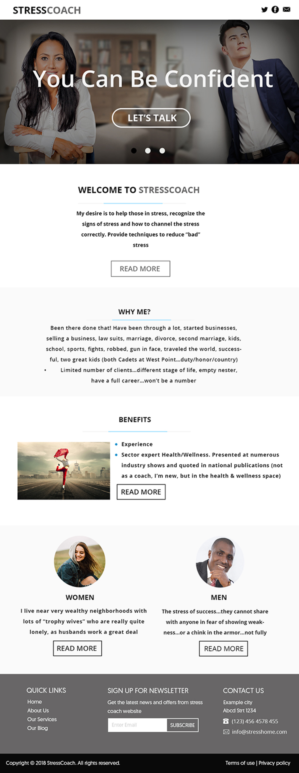 Web Design by Murry for Stress Coach | Design: #19182571