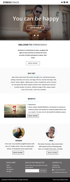 Web Design by Murry for Stress Coach | Design: #19206314