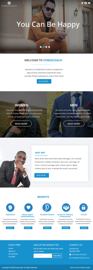 Web Design by Murry for Stress Coach | Design: #19234790