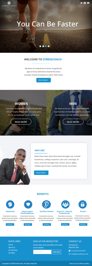 Web Design by Murry for Stress Coach | Design: #19234833
