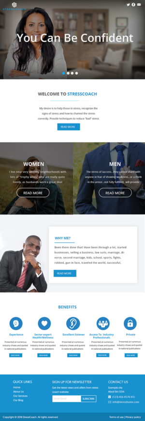 Web Design by Murry for Stress Coach | Design: #19280753
