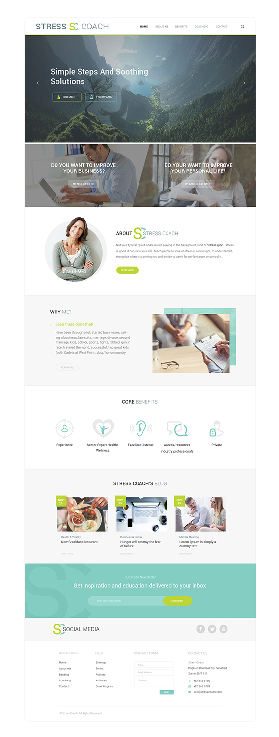 Diseño Web por PD Studios para Stress Coach | Diseño #19136948