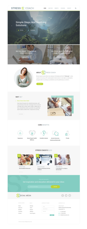 Web Design by primarydesigner2k9 for Stress Coach | Design #19136948