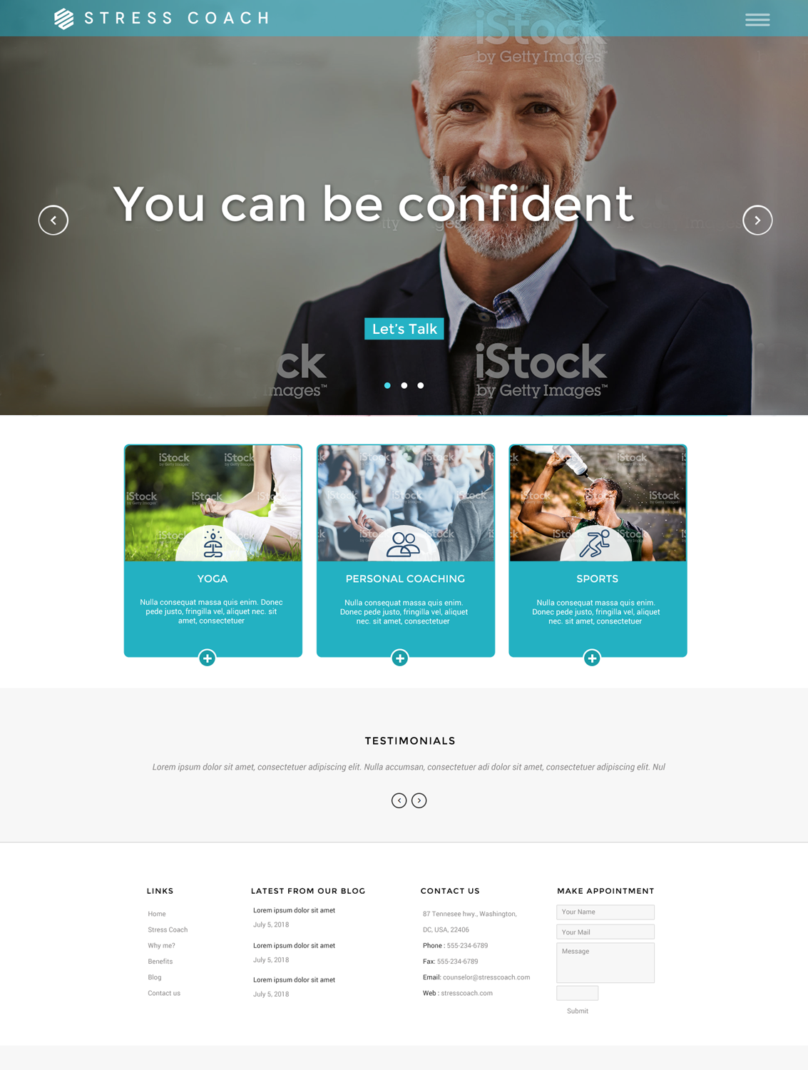 Web Design by chandrayaan.creative for Stress Coach | Design #19187071