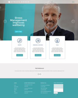 Web Design by chandrayaan.creative for Stress Coach | Design: #19187182
