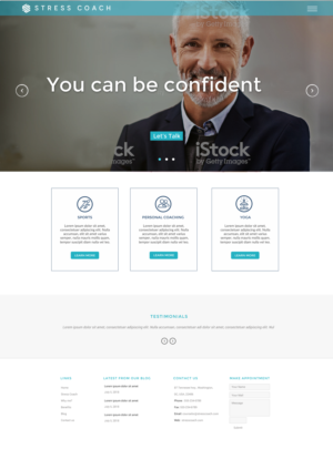 Web Design by chandrayaan.creative for Stress Coach | Design: #19187217