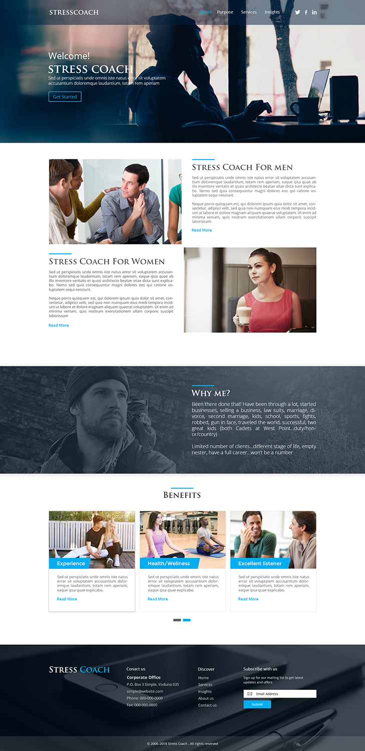 Web Design by lemosys infotech for Stress Coach | Design #19138904