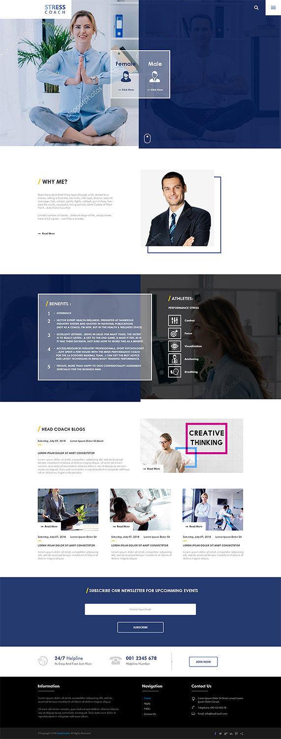 Web Design by PiXthemes for Stress Coach | Design #19121065