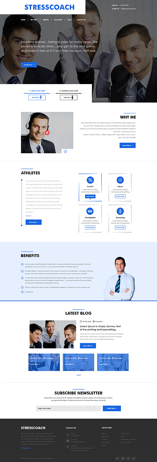 Web Design by PiXthemes for Stress Coach | Design #19123192