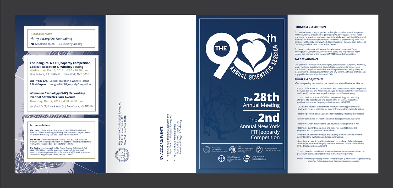 Broschüren-Design von Deziners Zone für The New York Cardiological Society, Inc. | Design #19317280