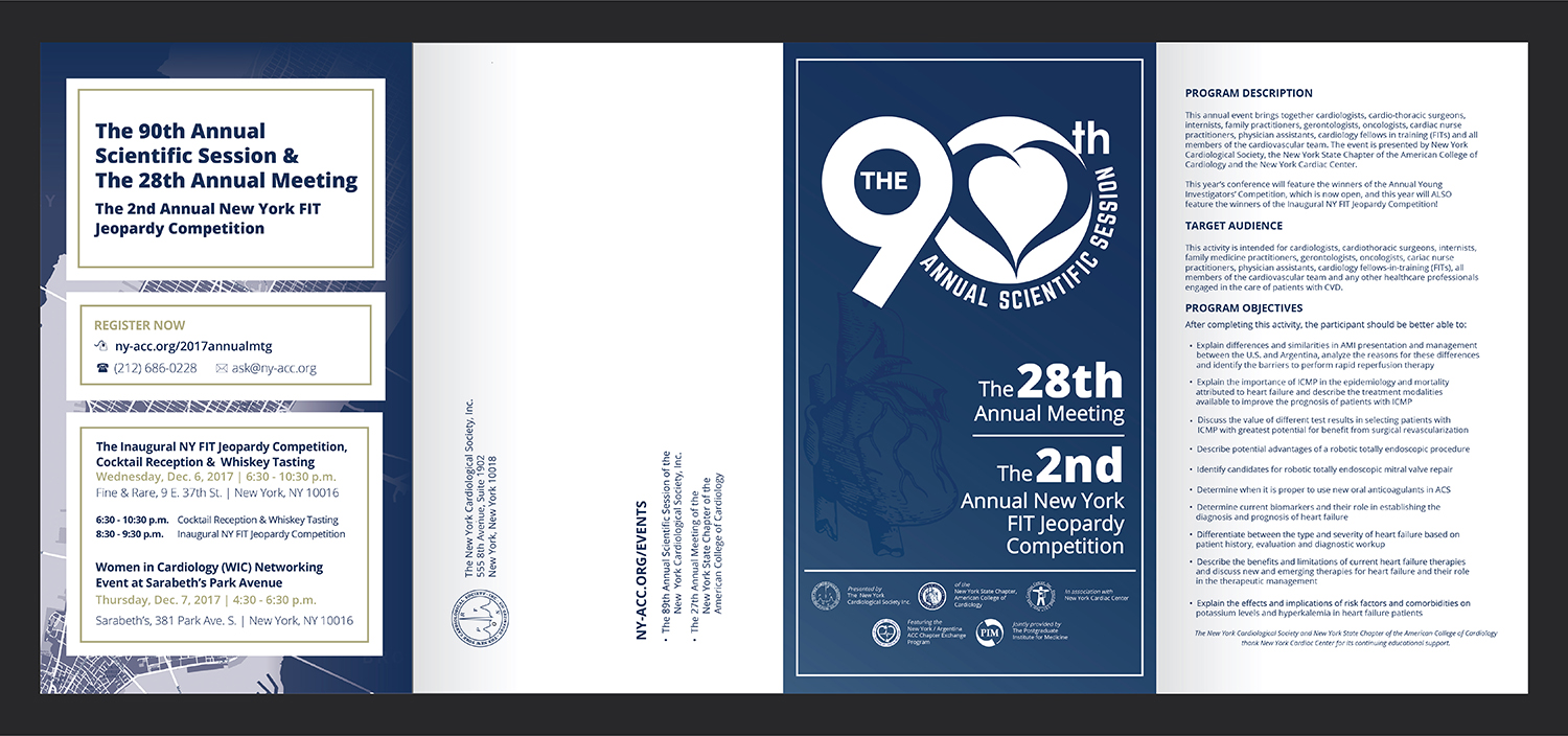 Brochure Design by Deziners Zone for The New York Cardiological Society, Inc. | Design #19327215