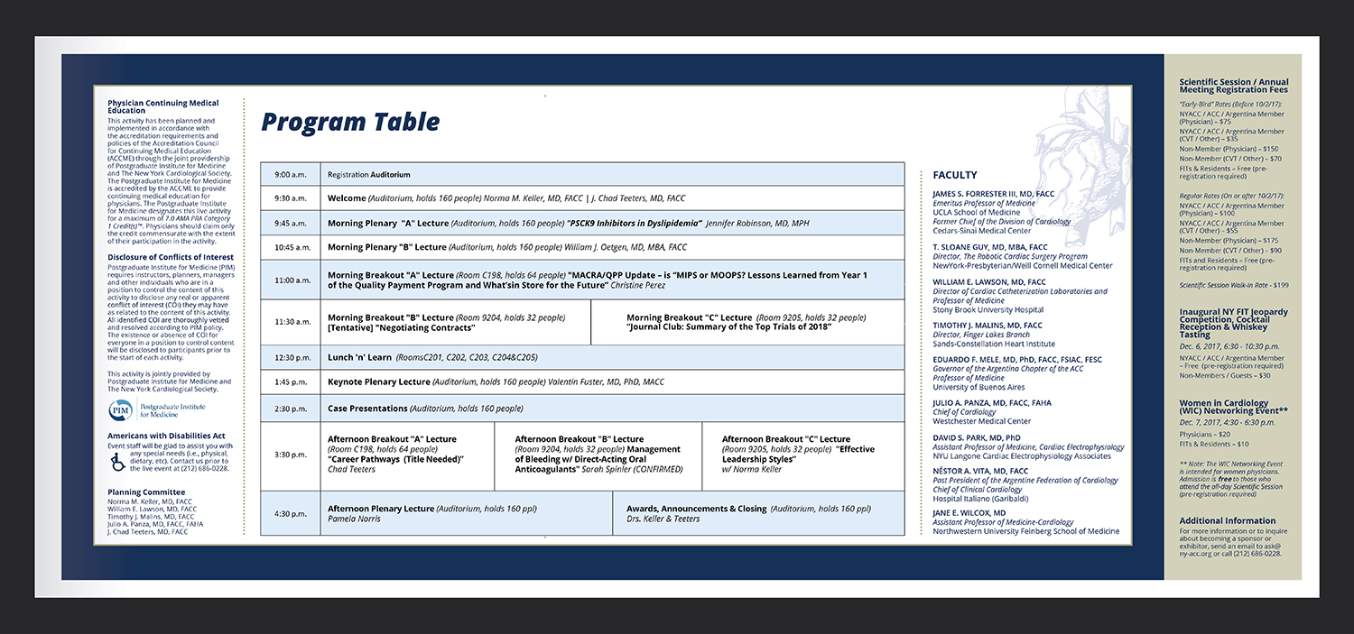 Brochure Design by Deziners Zone for The New York Cardiological Society, Inc. | Design #19327217