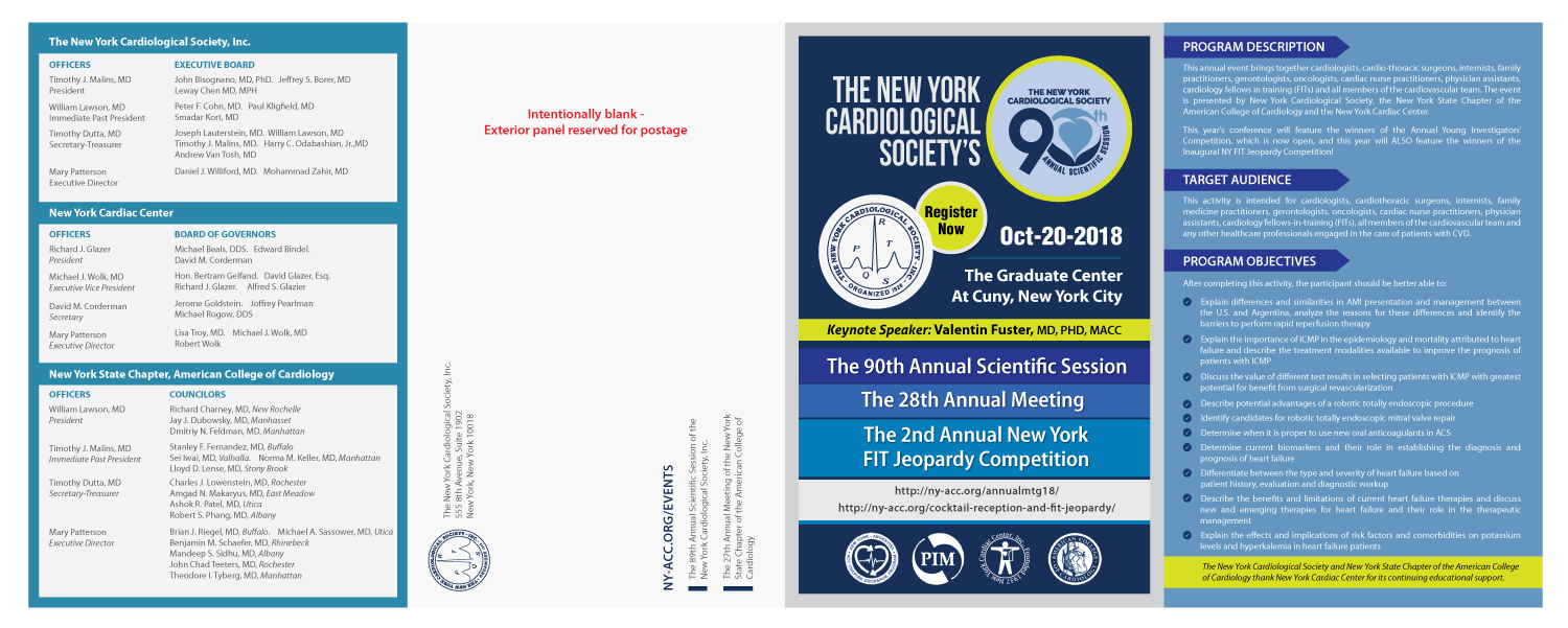 Broschüren-Design von meet007 für The New York Cardiological Society, Inc. | Design #19139683