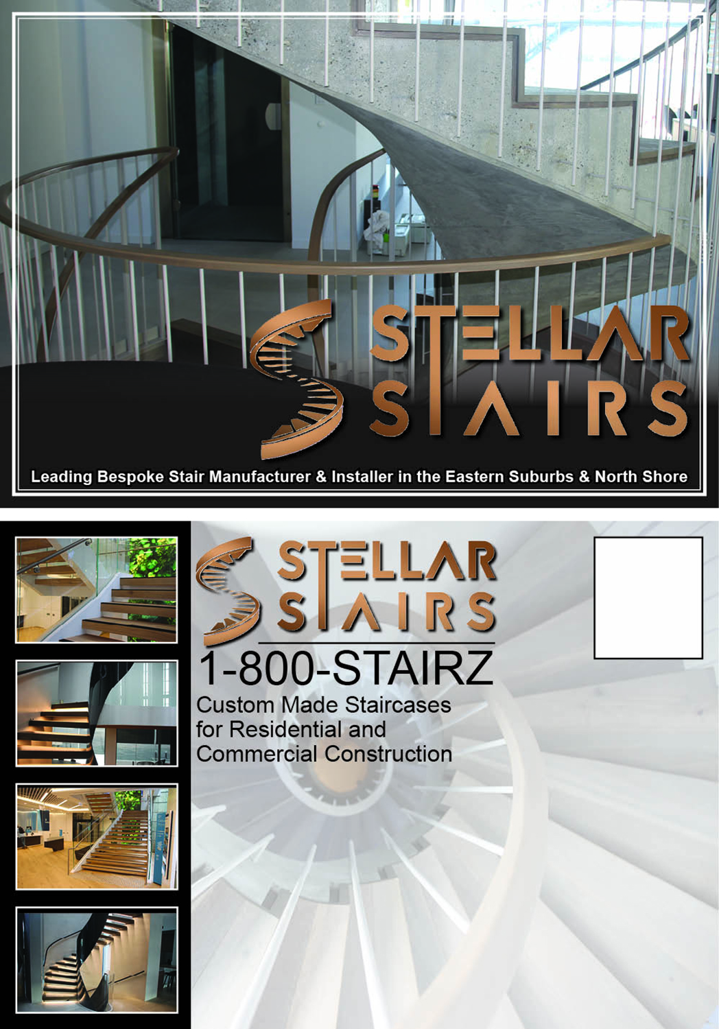 Postcard Design by turmalla for Stellar Stairs | Design #19122733