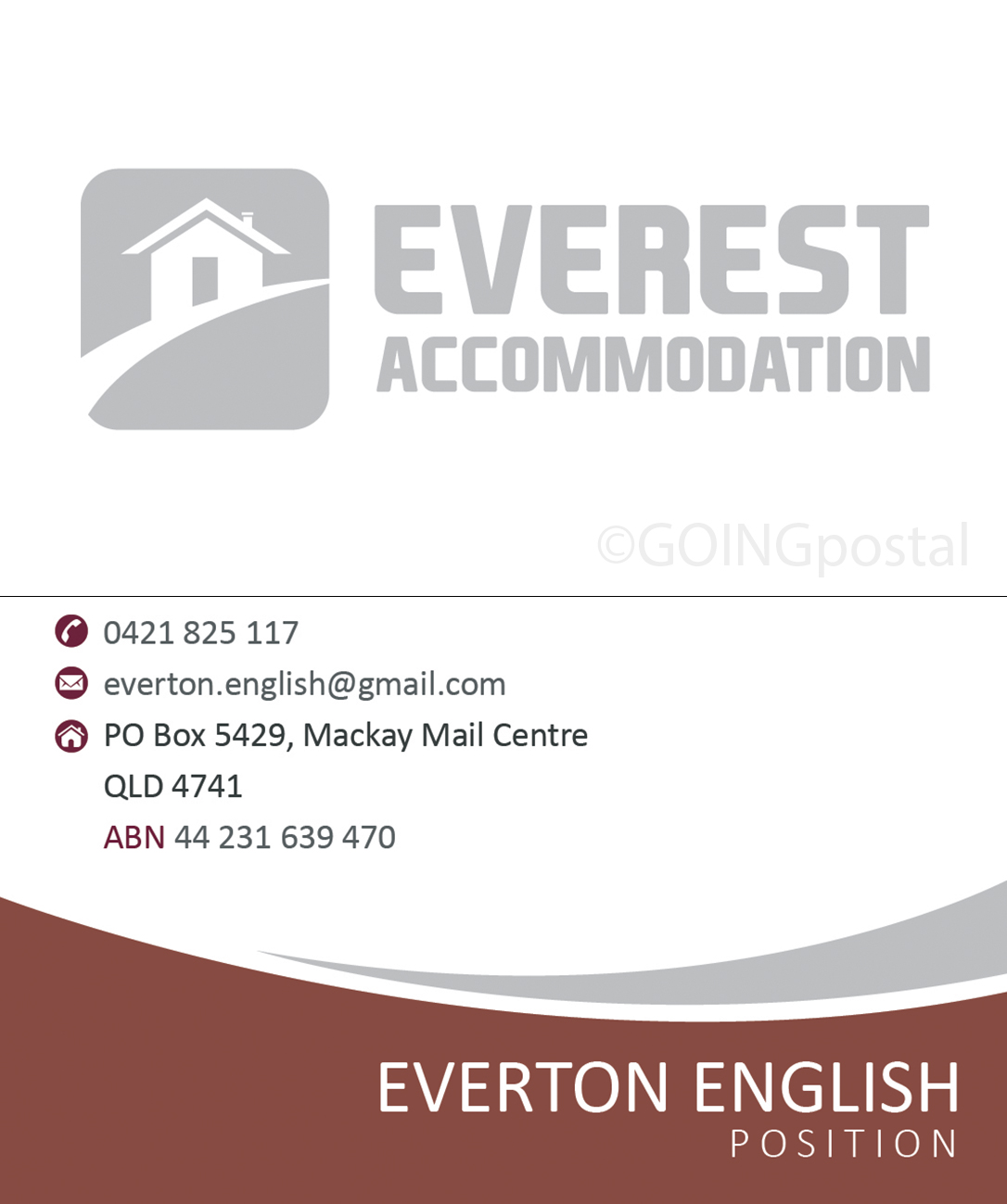 Design de Carte de Visite par { Going_Postal } pour ce projet | Design #2861774