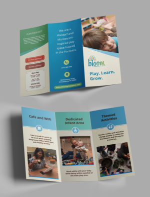 Newly opened kids play space needs brochure to show what our space has to offer | Brochure Design by AbyJohns