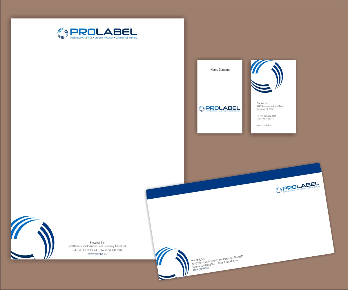 Stationery Design by Falguni for ProLabel, Inc. | Design #2898246
