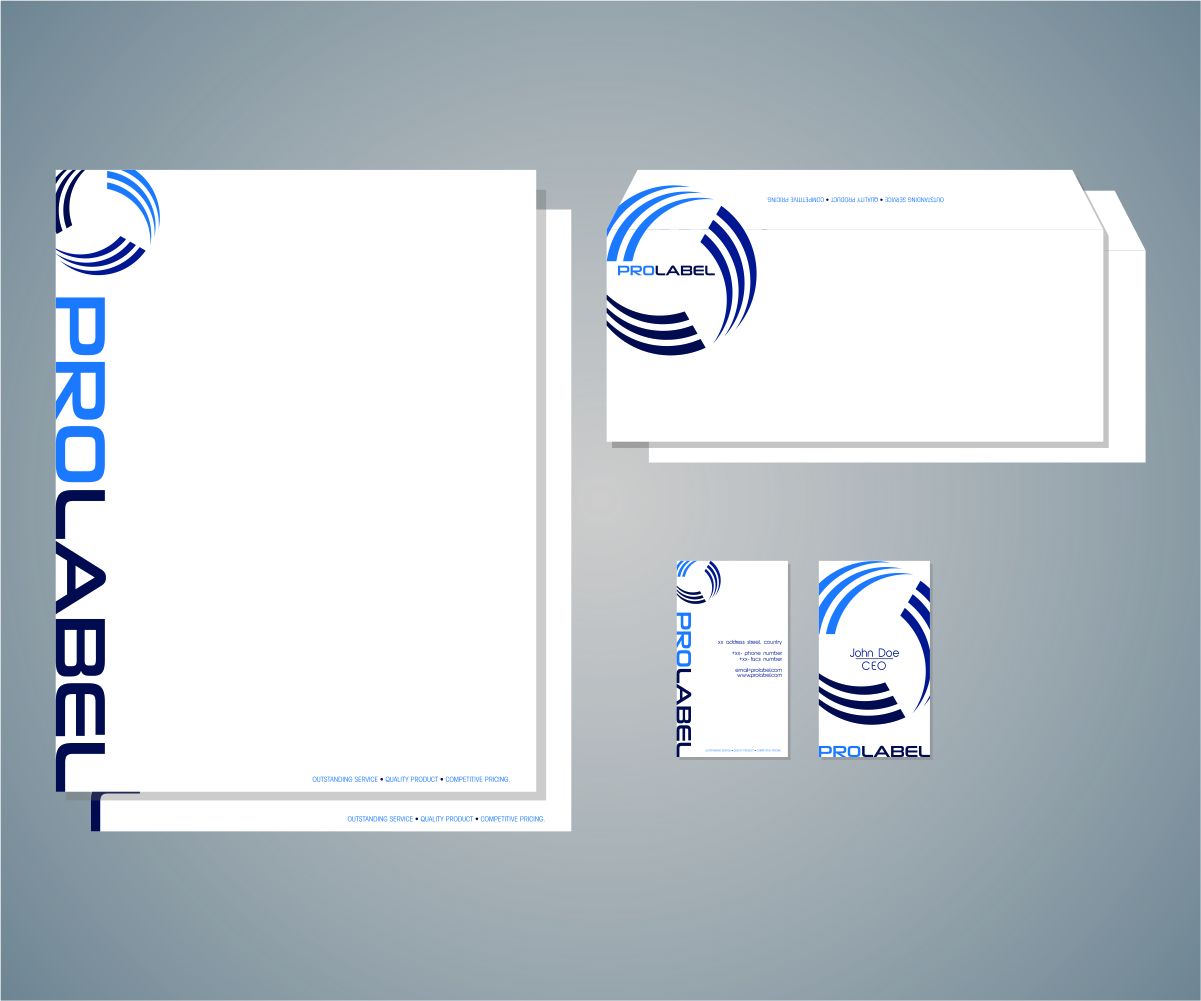 Schreibwaren-Design von suryokusumo für ProLabel, Inc. | Design #2930417