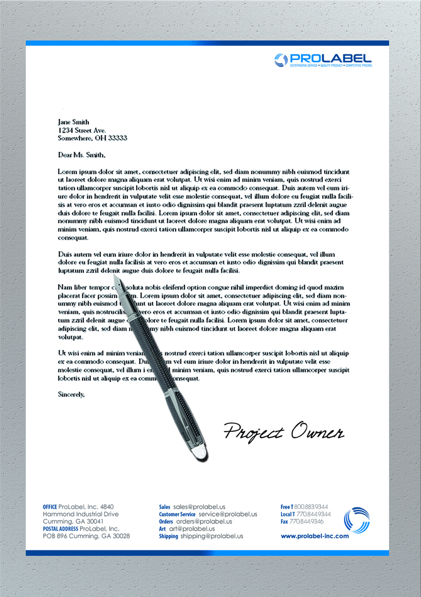 Stationery Design by Yasuma Kurara for ProLabel, Inc. | Design #2868263