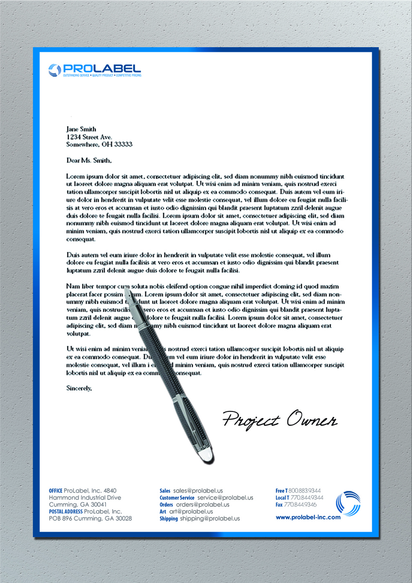 Stationery Design by Yasuma Kurara for ProLabel, Inc. | Design #2868285