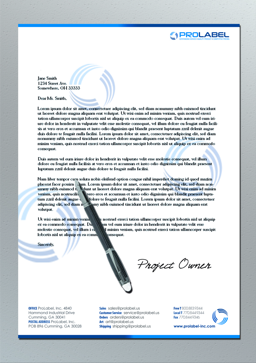 Stationery Design by Yasuma Kurara for ProLabel, Inc. | Design #2868302