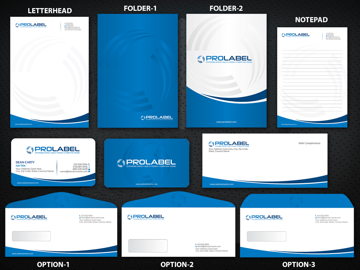 Stationery Design by Sarmishtha Chattopadhyay_loginchange for ProLabel, Inc. | Design #3033436