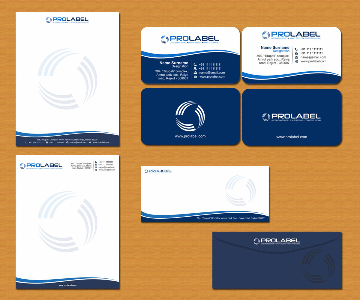 Design de Papeterie par Mackleon pour ProLabel, Inc. | Design #2895149