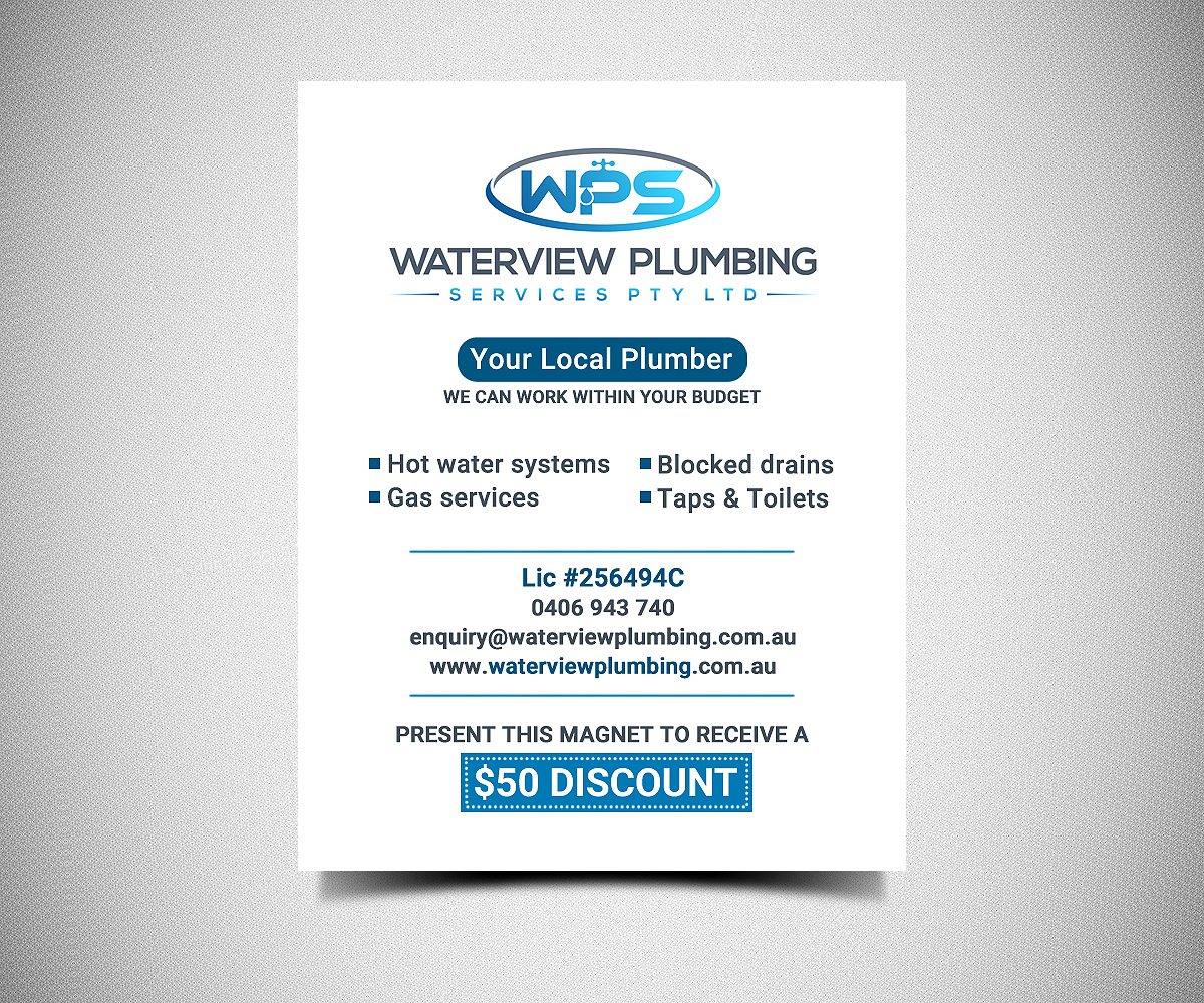 Business Card Design by Designers Hub for waterview plumbing | Design #19110707