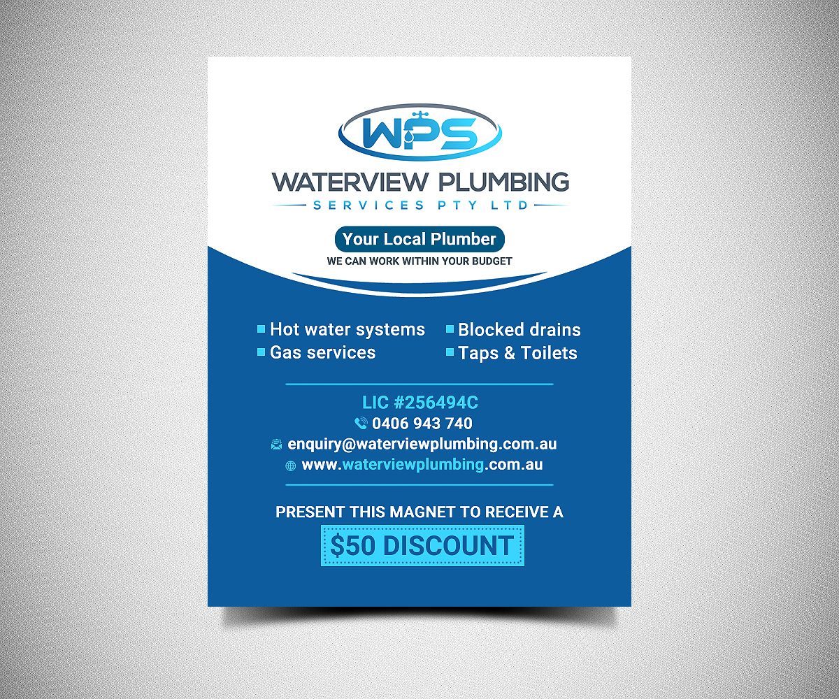 Business Card Design by Designers Hub for waterview plumbing | Design #19112620