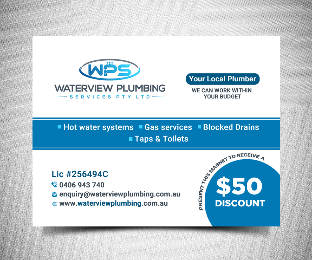 Business Card Design by Designers Hub for waterview plumbing | Design #19112852