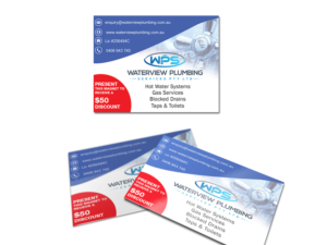Business Card Design by ncmax for waterview plumbing | Design #19131040