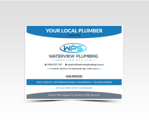 Business Card Design by Pointless Pixels India for waterview plumbing | Design #19115422