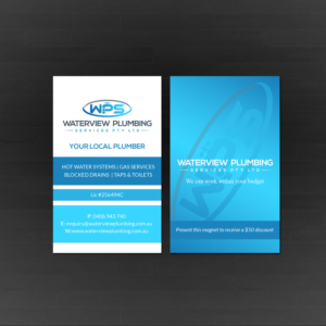 Design de Carte de Visite par Creations Box 2015 pour waterview plumbing | Design : #19131342