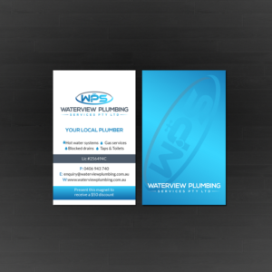 Design de Carte de Visite par Creations Box 2015 pour waterview plumbing | Design : #19131346