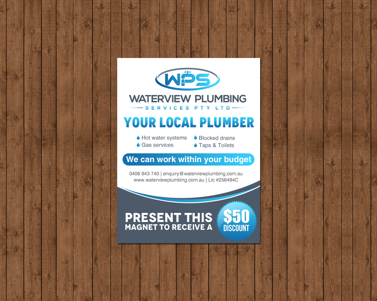 Business Card Design by chandrayaan.creative for waterview plumbing | Design #19116007