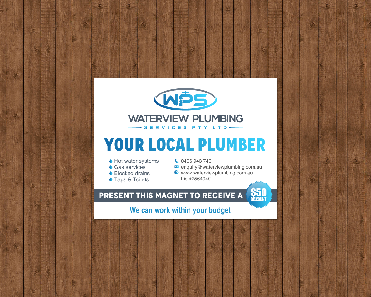 Business Card Design by chandrayaan.creative for waterview plumbing | Design #19116948