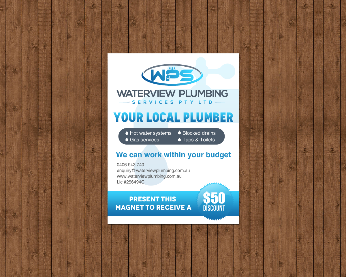 Design de Carte de Visite par chandrayaan.creative pour waterview plumbing | Design #19116950