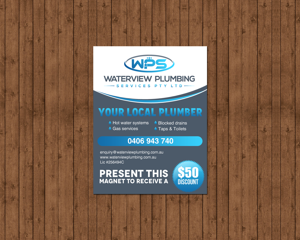 Design de Carte de Visite par chandrayaan.creative pour waterview plumbing | Design #19117964