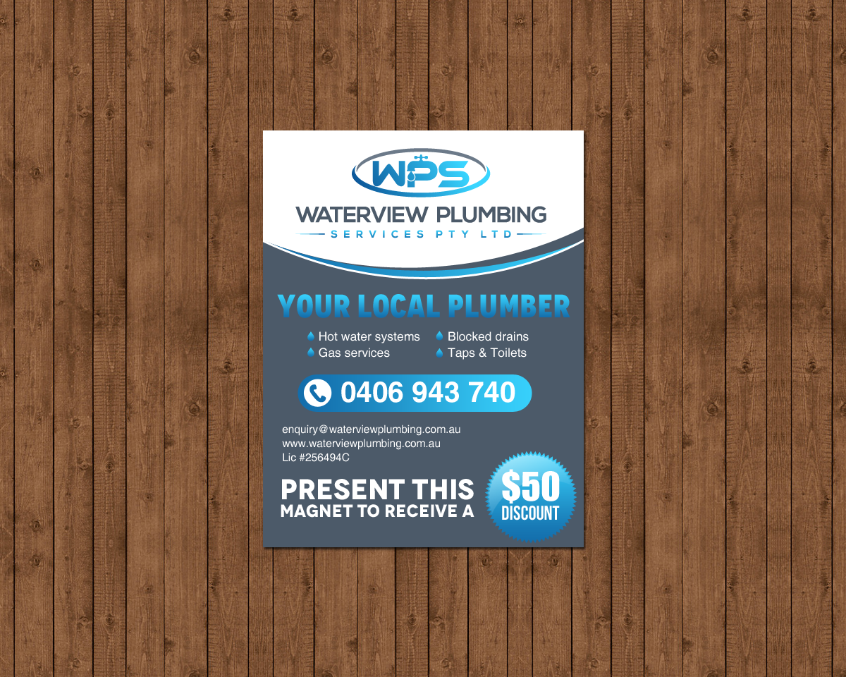 Business Card Design by chandrayaan.creative for waterview plumbing | Design #19117965