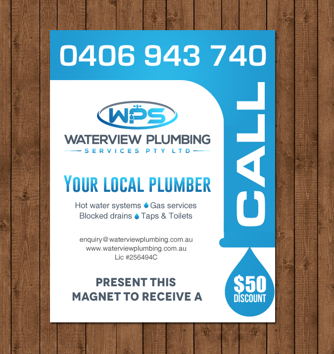 Business Card Design by chandrayaan.creative for waterview plumbing | Design #19119859
